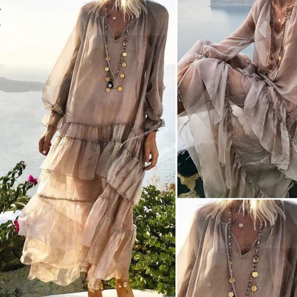 floryday long sleeve maxi dress